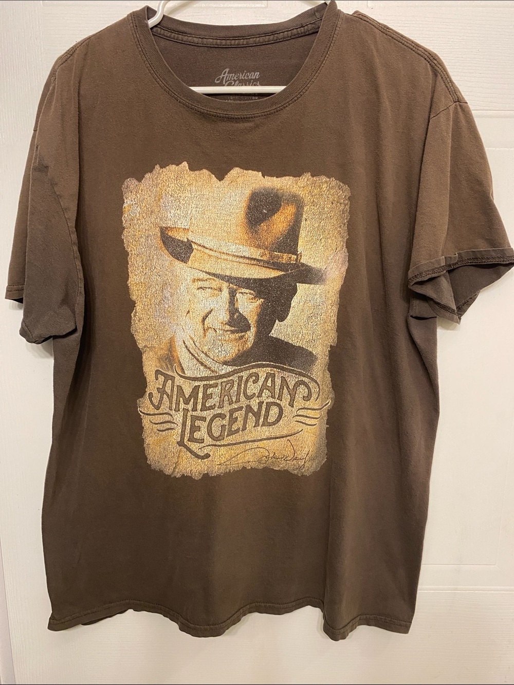American Legend John Wayne Brown Graphic Short Sleeve Tee